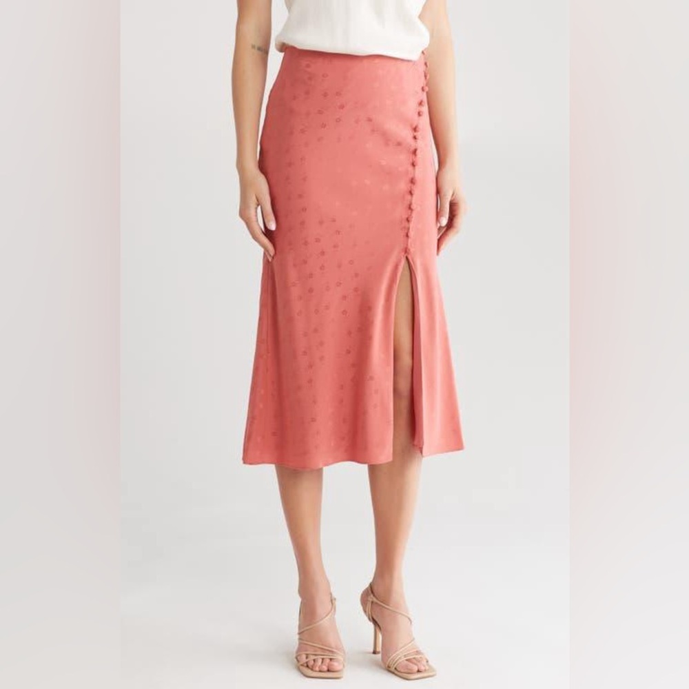 Veronica Beard Franconia Covered Button Midi Skirt